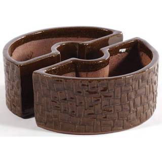 Alfresco Home Cobblestone paraply planter Terra Brown