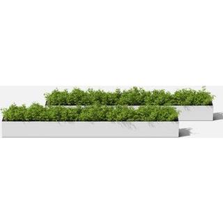 Veradek Forma Series Trough Plastic Planter 32 '' L X 3,5 '' W X 3 '' H i White 2 Pack