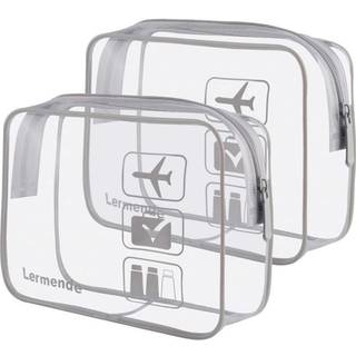 Lermende 2pcs klar toiletartikler TSA godkendt rejse toiletartik