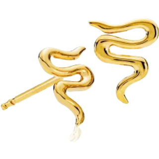 SANIYA - Earstud shiny gold pl. Silver