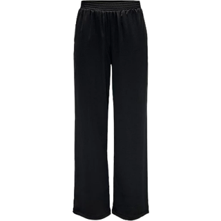 Victoria Satin Bukser - Sort - S - ONLY