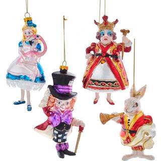 Noble Gems NB1598 5 til 55 i Kurt Adler Alice i Wonderland Ornament Set - 4 Piece