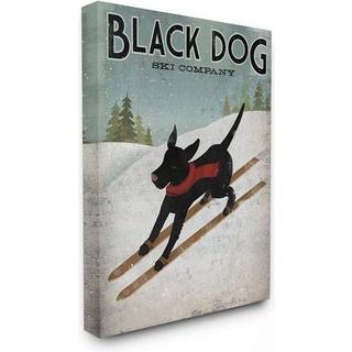 Stupell Industries Black Dog Ski Company Winter Sports Pet Sign Wall Art 16 X 20 Multi-Color