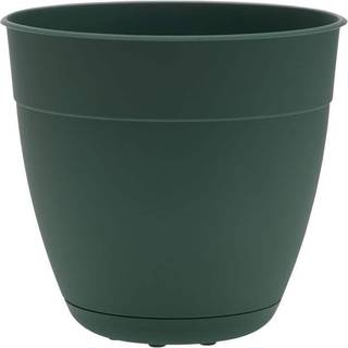 Bloem Dayton Planter med tallerken: 16 """" - Turtle Green - 100% genanvendt plastikpotte Fjernelige tallerken forh?jede f?dder til indend?rs og ud