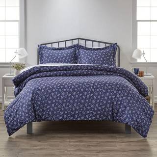 Linenmarked Twin Duvet Cover til Twin (Navy) -Oplev hotellignende komfort med uovertruffen blødhed udsøgte udskrifter og solide farver til et drø