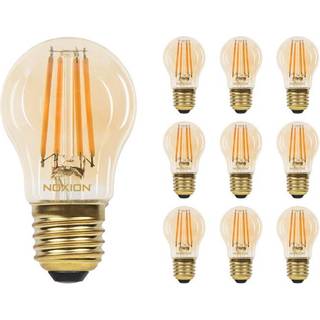 Fordelspakke 10x Noxion Lucent LED E27 Kugle filament Rav 4.1W 350lm - 822 ekstra varm hvid | dæmpbar - erstatter 32W