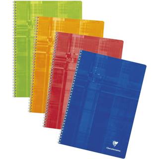 Clairefontaine Classic Wirebound Notebooks 8 1/4 tommer. X 11 3/4 in. Regeret med margin 50 ark farver kan variere