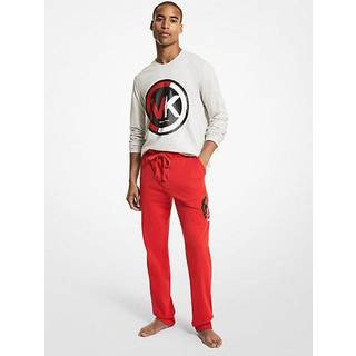 Michael Kors Lounge Crewneck and Jogger Gift Set - Black/Grey/Red - Large