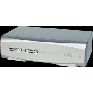 LINDY KVM Switch 2 Port Displayport 1.2 USB 2.0  Audio Switch Pro