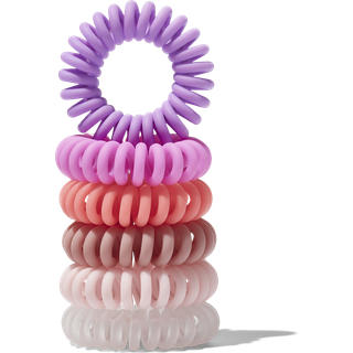 Hold On Tight Hair Rings 6-Pack, Pink/Purple