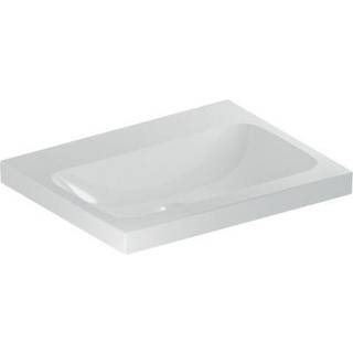 Geberit iCon Light håndvask til borplademontering: B=60cm, T=48cm, Hanehul=Uden, Overløb=Uden, Hvid / KeraTect