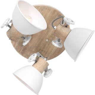 Loftspot Gearwood, 3 lyskilder, rund, hvid