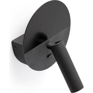 Duas LED-væglampe USB-ladestik, sort