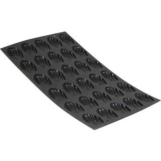 de Buyer Moulflex Silikonform für 30 Mini-Madeleines - mit Antihaft-Eigenschaften - Schwarz