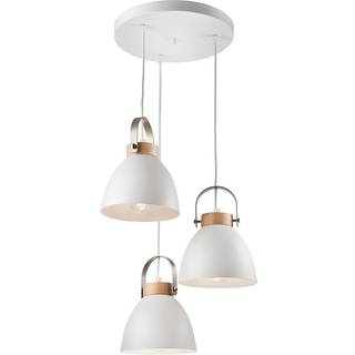 Pendellampe Bergen, 3 lyskilder, rund, hvid
