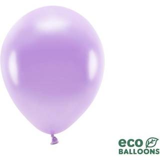 10 stk. Økologiske metallic lavendel balloner 12" – Biologisk nedbrydelig festpynt