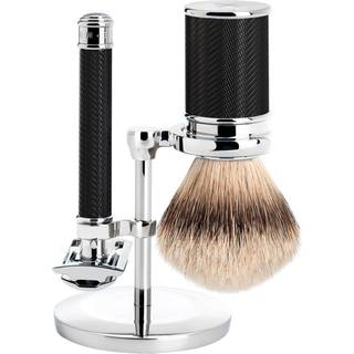 Mühle Barbersæt med DE-skraber, Barberkost og Holder, Traditional, Black