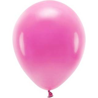 10 stk. Økologiske balloner fuchsia 12" - Biologisk nedbrydelig festdekoration heliumklar