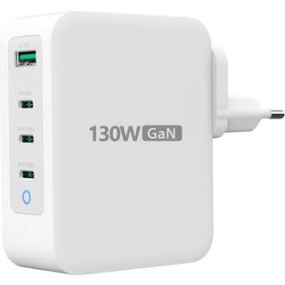 j5create Wall Charger GaN, 130 W, 3x USB-C, 1x USB-A, 4-Port Charger - Vægoplad