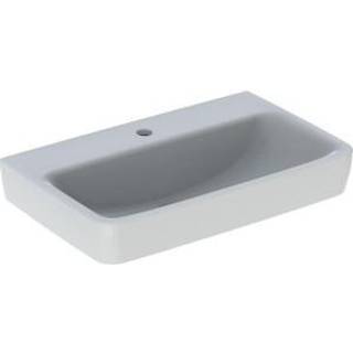 Geberit Renova Compact håndvask: B=65cm, T=40cm, Hanehul=Midtpå, Overløb=Uden, Hvid