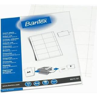 Bantex etiketteark til kongresmærke 55x90mm, hvid