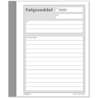 Mayland følgeseddelbog 3x50 blade 108x150mm