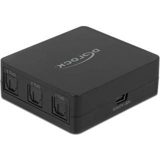 DeLOCK S/PDIF TOSLINK Splitter 1 Ind 3 Ud med USB Strømforsyning | PRIS-MATCH