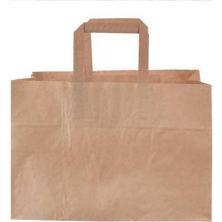 Bærepose papir 17L 80g brun 200stk
