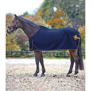 Waldhausen - Fleecedækken - Navy/Guld - 145