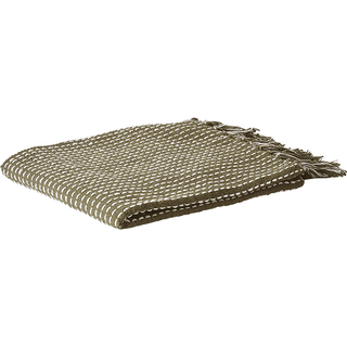 Dacore Plaid Bomuld 125 x 150 cm. - Grøn m. Hvid Sting