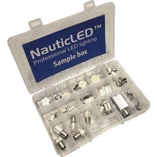 Sortimentsboks NauticLED Sample Box, med 36 LED-pærer + adaptere