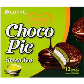 Lotte Choco Pie Green Tea 12 stk