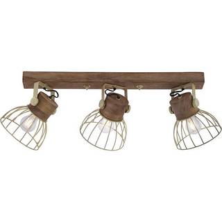 Loftlampe Alami mangotræ messing mat 3 lyskilder.
