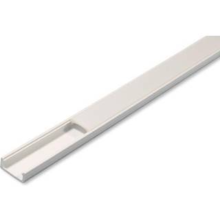 PVC profil 16x7 til LED strip - 1 meter, hvid, inkl. mælkehvidt cover