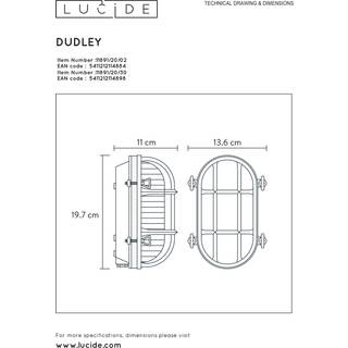 Lucide Dudley skotlampe E27 IP65 guld