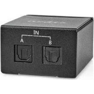 Nedis digital audio switch, 2-vejs, DC Power / 2x TosLink til TosLink hun