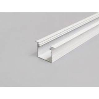 2m aluprofil LINEA-IN20 EE7F/U7 - Hvid lakeret, indbygget, LED skinne
