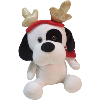 WINTERIA Jule hund som danser 21 cm - hvid