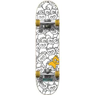 Meow Sticker Pile Komplet Skateboard (Hvid)