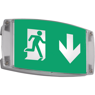 Safeexit i-P65E AT LED flugtvejs- og paniklysarmatur.