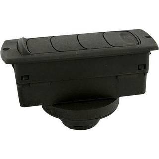 Luftdyse til defroster / gangvarme, 45°, 134 x 52 mm, Ø55 mm, lige°, plast, sort