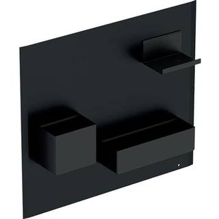 Geberit magnettavle med opbevaringskasser: sort / pulverlakeret mat, lava / pulverlakeret mat
