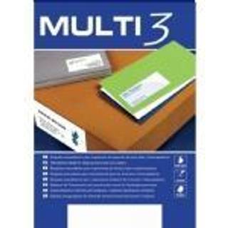 Universelle etiketter MULTI 3 hvid 100 ark rektangel kompatibel AP4716
