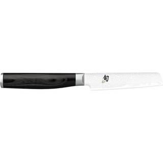 KAI Shun Premier Tim Mälzer Minamo Officemesser 9 cm - Damaststahl - Griff Pakkaholz - Schwarz,Silber