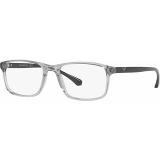 Emporio Armani Mand EA3098 5029 Optiske stel Acetat Grå Transparent Firkantet Normal - Grå