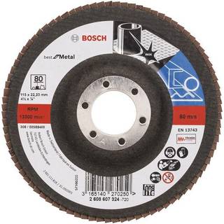 Bosch Lamelslibeskive B:mt Ø115x22mm K80 Flad - 2608607324