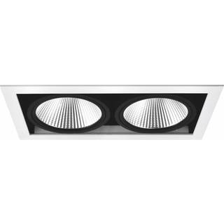 DOWNLIGHT LED, 2X10W, HVID/SORT, IP21