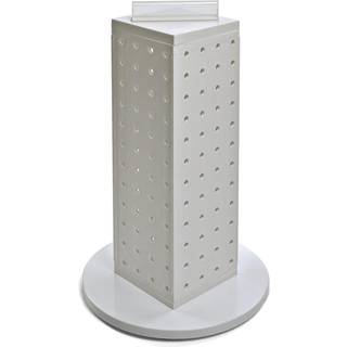 Azar viser 700220-WHT PEGBOARD 4-Sidet Revolving Counter Display White Solid Color