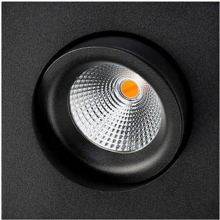 SG Armaturen Junistar Square IsoSafe indbygningsspot DimToWarm 7W LED 2000-2800K Ra>95, sort