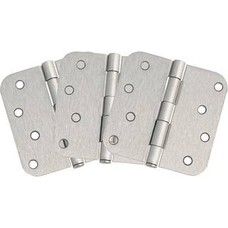 Design House 181594 D?rh?ngsler til indvendige d?re 5/8 """" Radius st?ld?r H?ngsel D?r Hardware 4 """" X 4 """" Satin Nikkel 3-Pack
